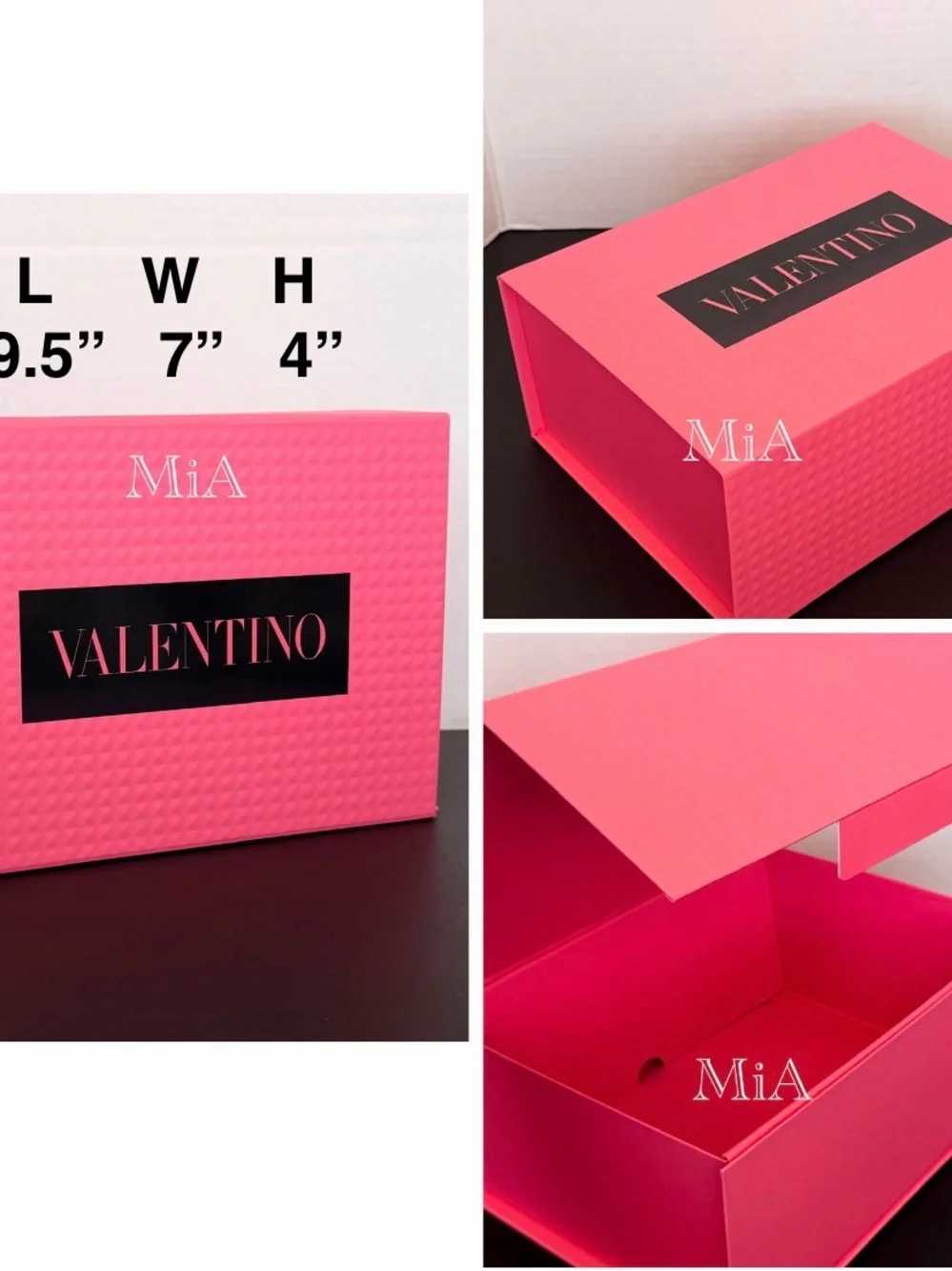 4 x VALENTINO Gift Boxes (9.5” x 7” x 4”)